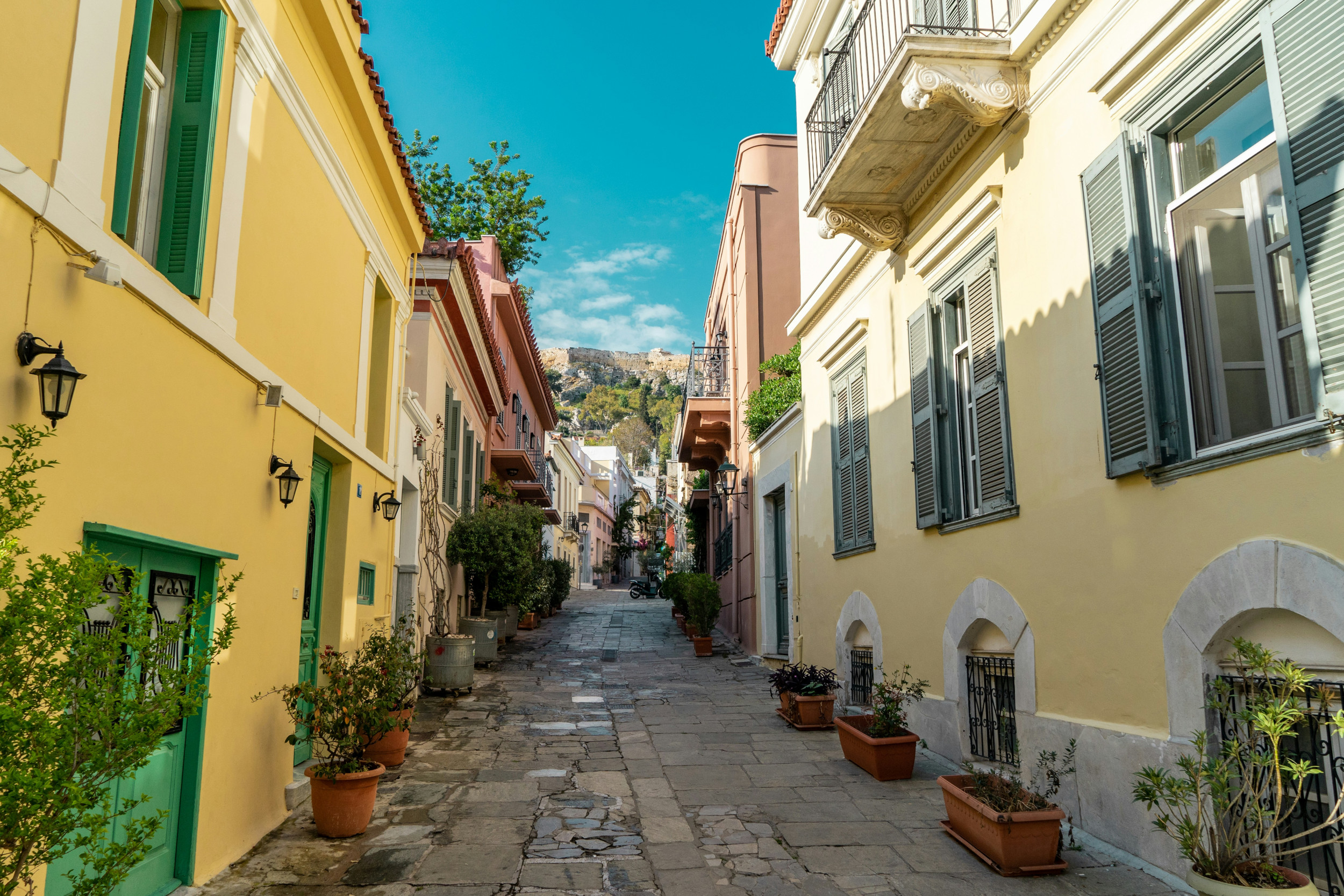 Athens Plaka cityscape